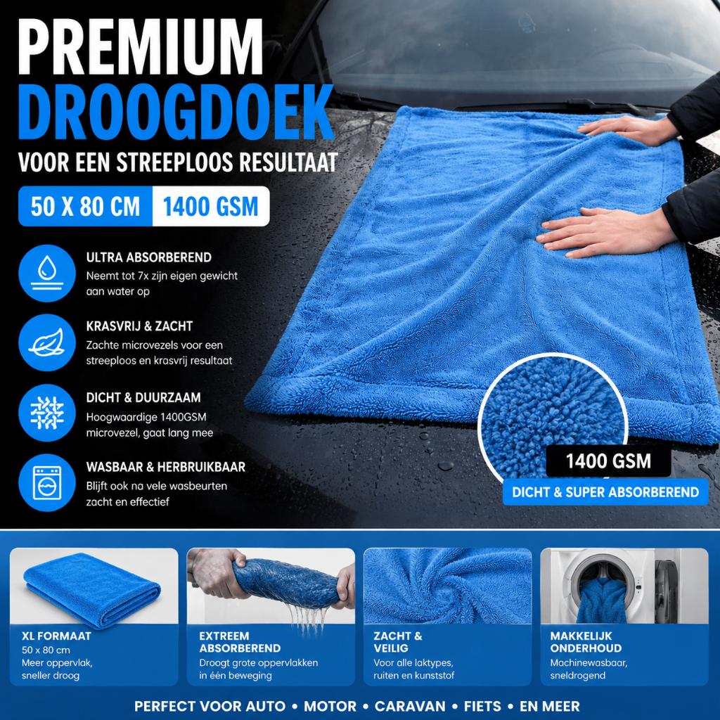 droogdoek auto badkamer 50x80 cm 1400gsm, Ophalen of Verzenden