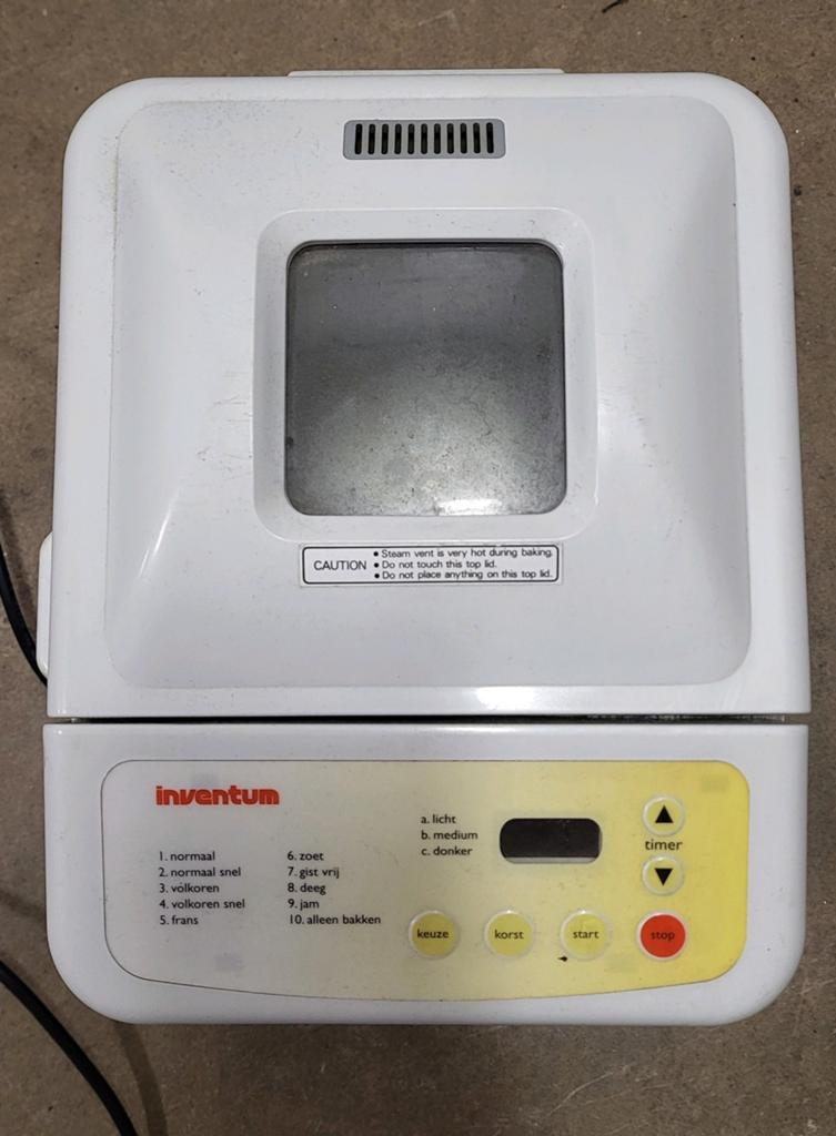 Inventum Broodbakmachine BM05 - Zo goed als nieuw, Kijkvenster, Zo goed als nieuw, Minder dan 400 gram deeg, Ophalen