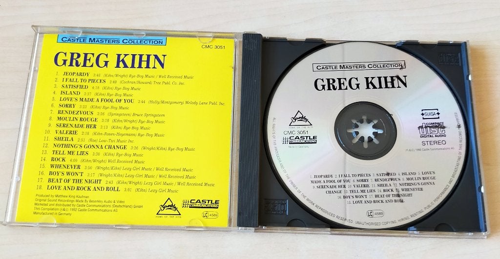 Greg Kihn - Castle Masters Collection CD 1992, Ophalen of Verzenden, Zo goed als nieuw, Poprock