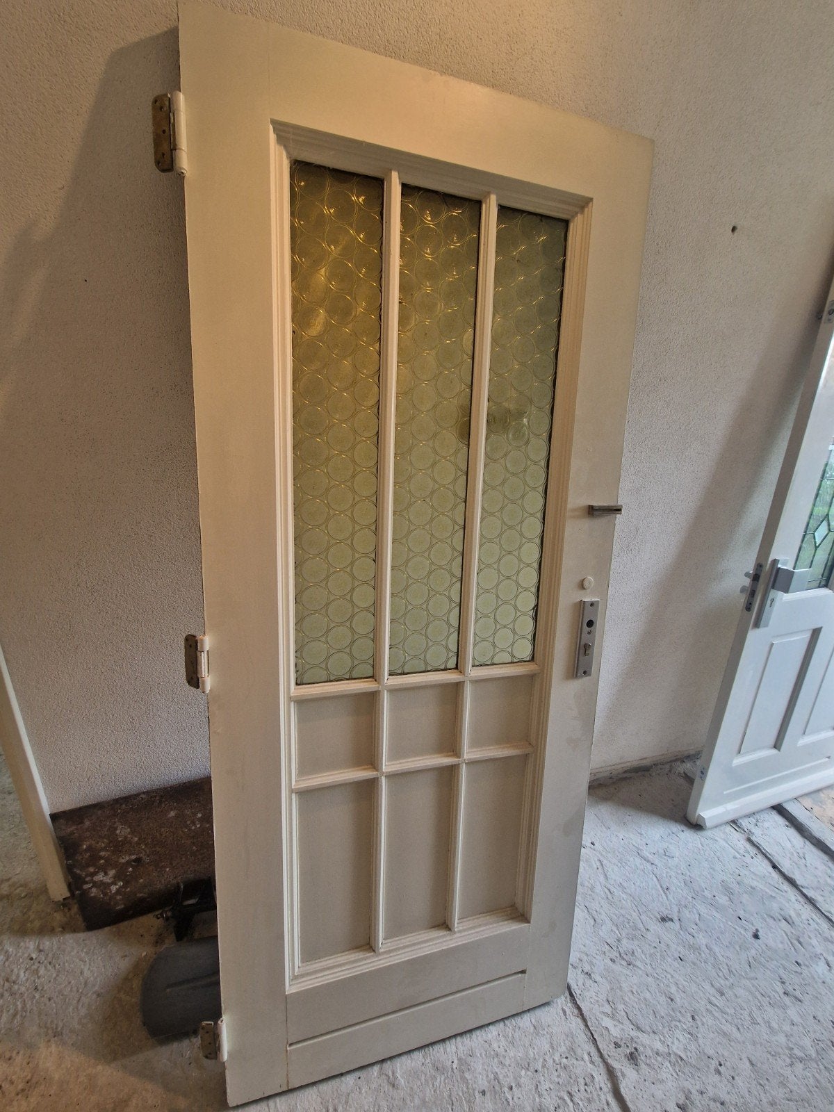 Voordeur linksdraaiend 88x210 met glas, Ophalen, Gebruikt, 200 tot 215 cm, Glas
