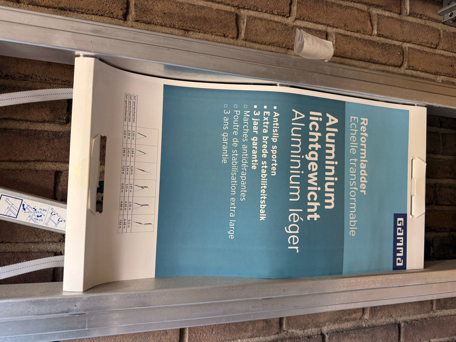 GAMMA aluminium 3-delige reformladder - Nieuw, Ophalen, Nieuw, Ladder, Opvouwbaar of Inschuifbaar