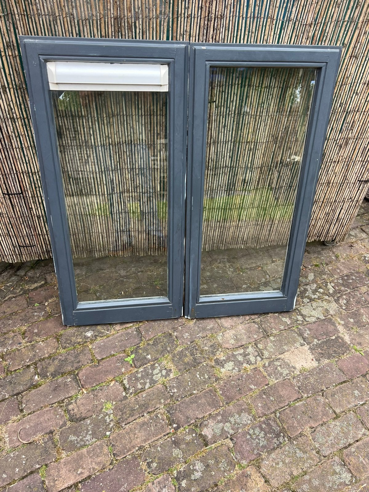 2 Meranti ramen 56 mm dik.afm 49,5x104 cm., Doe-het-zelf en Verbouw, Glas en Ramen, Ophalen, Zo goed als nieuw, Minder dan 80 cm