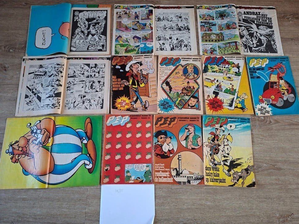 Pep jaargang 1975, Boeken, Meerdere stripboeken, Ophalen of Verzenden, Gelezen