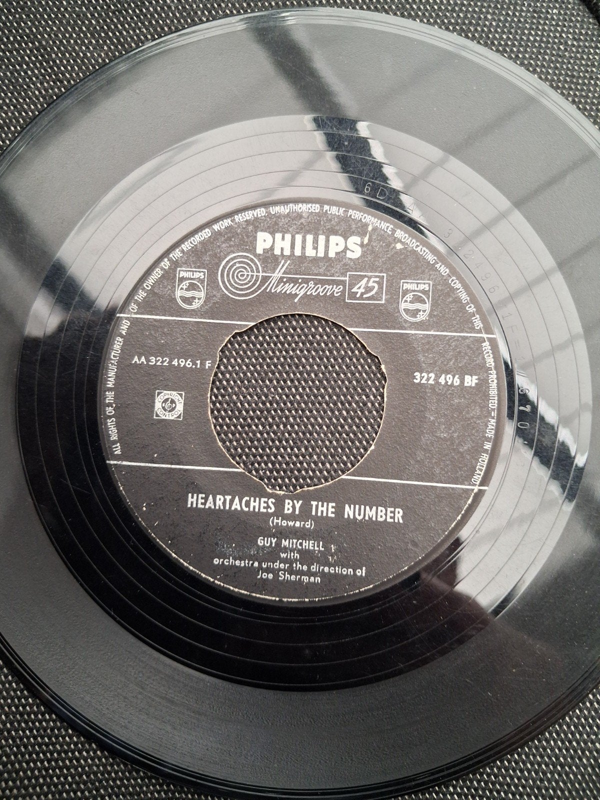 Guy Mitchell - Heartaches by the Number (Philips Minigroove), Ophalen of Verzenden, Gebruikt, Pop