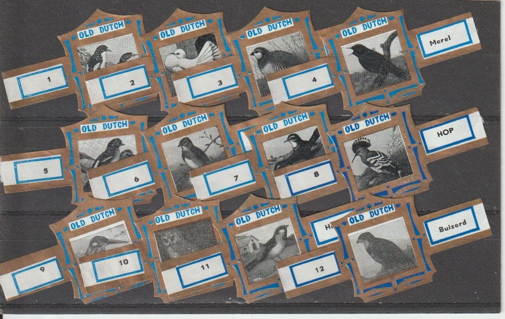 reeks 7089  vogels  1-12  sigarenbanden, Verzamelen, Ophalen of Verzenden, Zo goed als nieuw, Sigarenbandjes