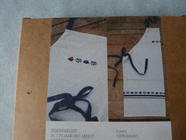  Boerenbont Keukenschort 90x85 cm Nieuw, Schort, Overige kleuren, Wasbaar, Nieuw
