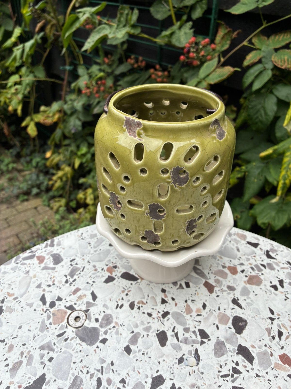 Windlicht, Ophalen of Verzenden, Zo goed als nieuw, Groen, Windlicht