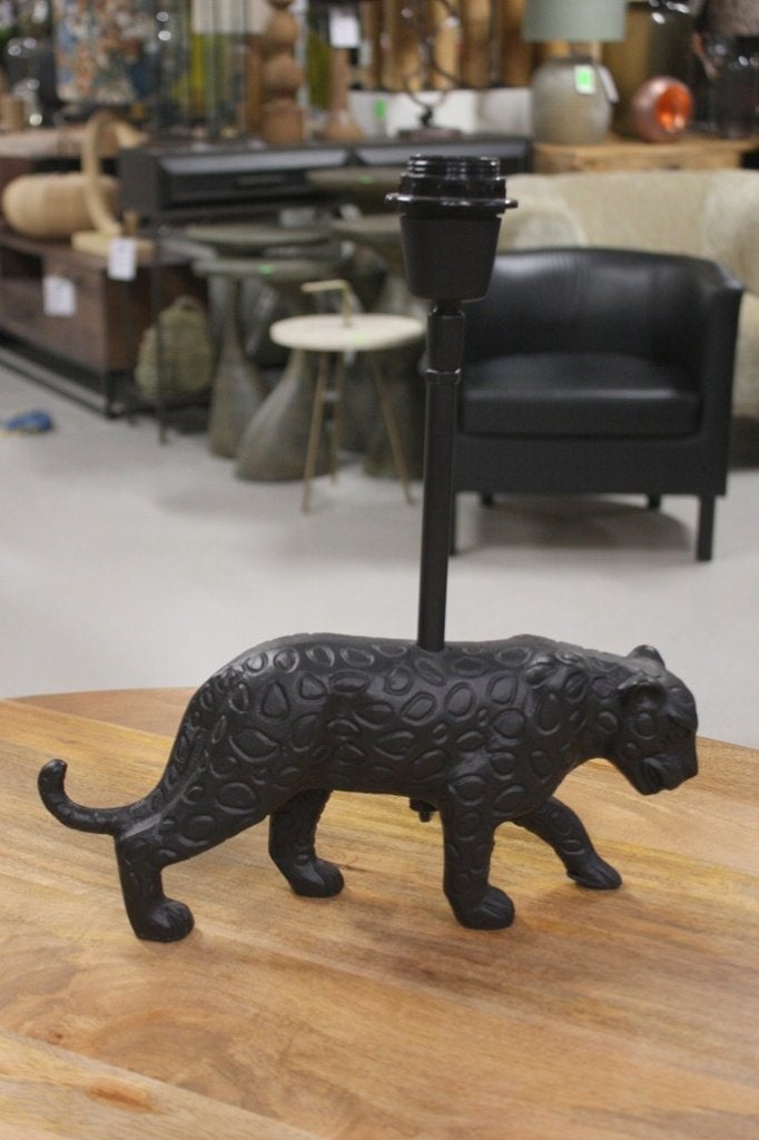 Hippe zwarte tafellamp Panther Light & Living panter, Huis en Inrichting, Ophalen of Verzenden, Zo goed als nieuw, Zwart