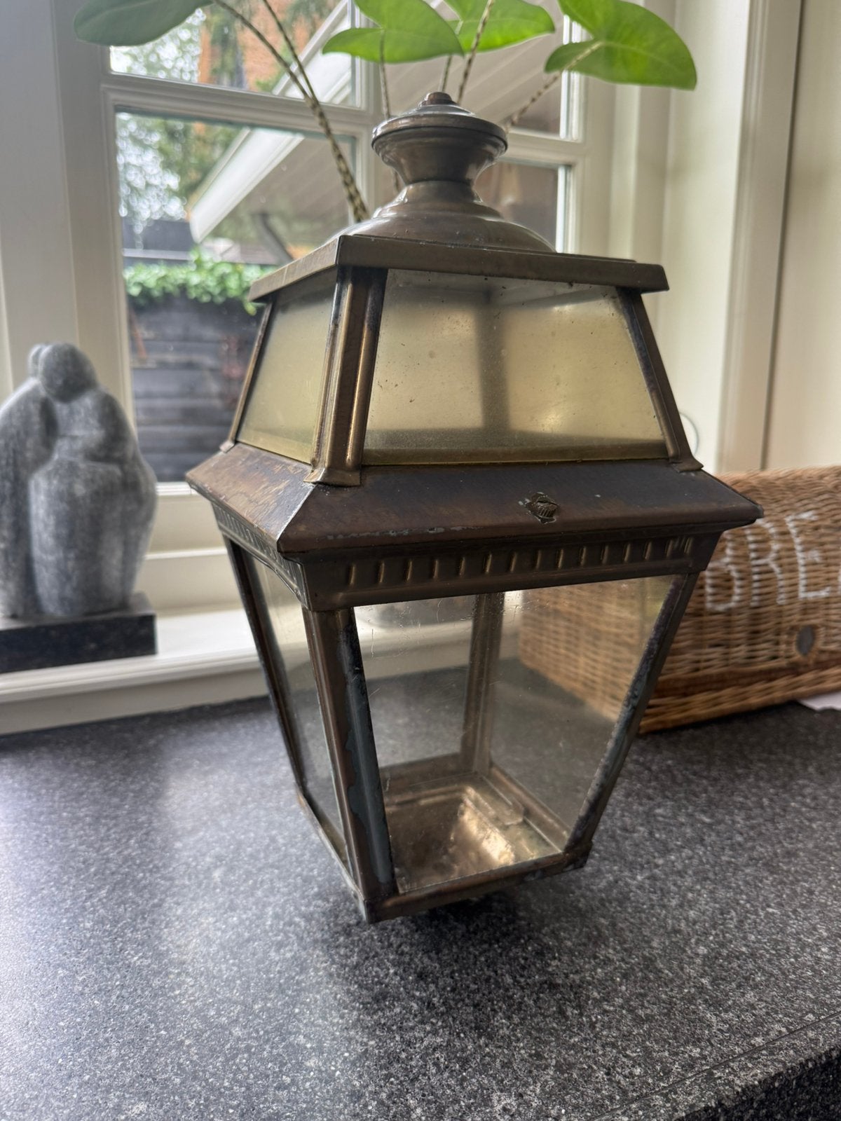 Buitenlamp/Lantaarn - Roger Pradier - messing, Ophalen, Overige materialen, Gebruikt, Roger pradier