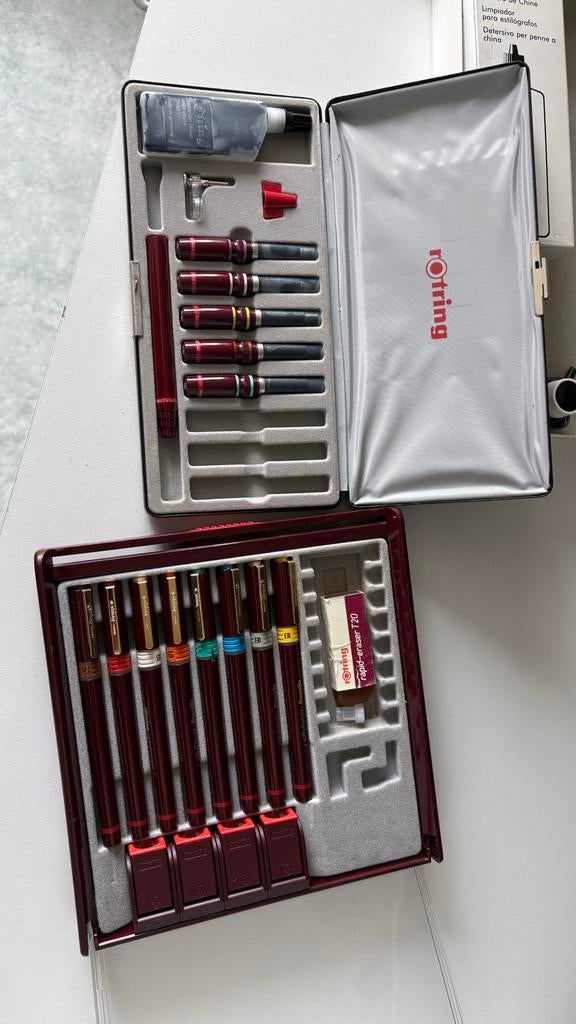 Rotring Tekenset - Vintage Rapidograph & Variograph, Hobby en Vrije tijd, Tekenen, Ophalen, Gebruikt, Potlood of Stift