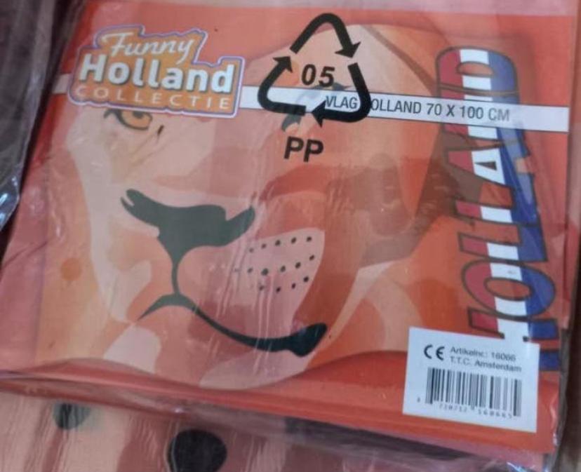 Oranje vlag Nederlands elftal WK NIEUW 250x, Diversen, Vlaggen en Wimpels, Ophalen of Verzenden, Nieuw