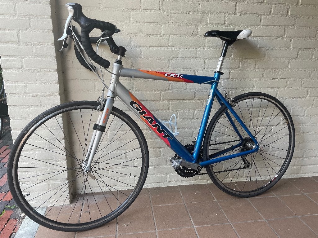 Giant racefiets, Fietsen en Brommers, Fietsen | Racefietsen, Ophalen, Gebruikt, Velgrem, Aluminium