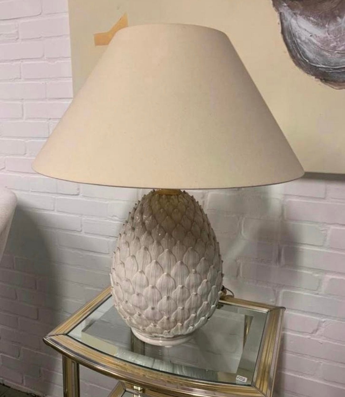 Lamp Ananas Pineapple tafellamp Hollywood Regency jaren 70., Huis en Inrichting, Lampen | Tafellampen, Ophalen of Verzenden