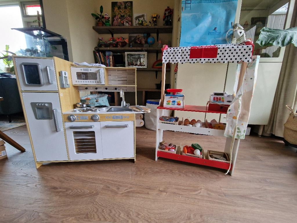 Speelkeukentje, winkel en accessoires., Ophalen, Zo goed als nieuw, Overige materialen, Speelkeuken-accessoire
