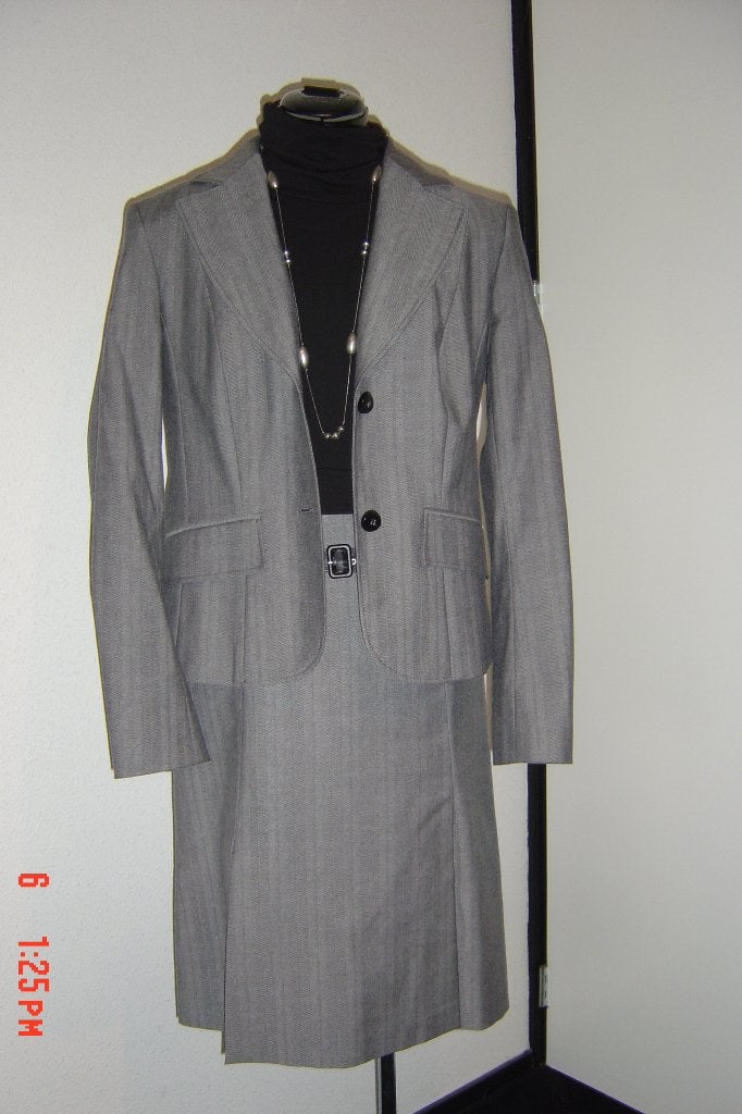 bloedmooi Betty Barclay grijs mantelpak rok mt 38 jas mt40, Maat 38/40 (M), Kostuum of Pak, Betty Barclay, Ophalen of Verzenden