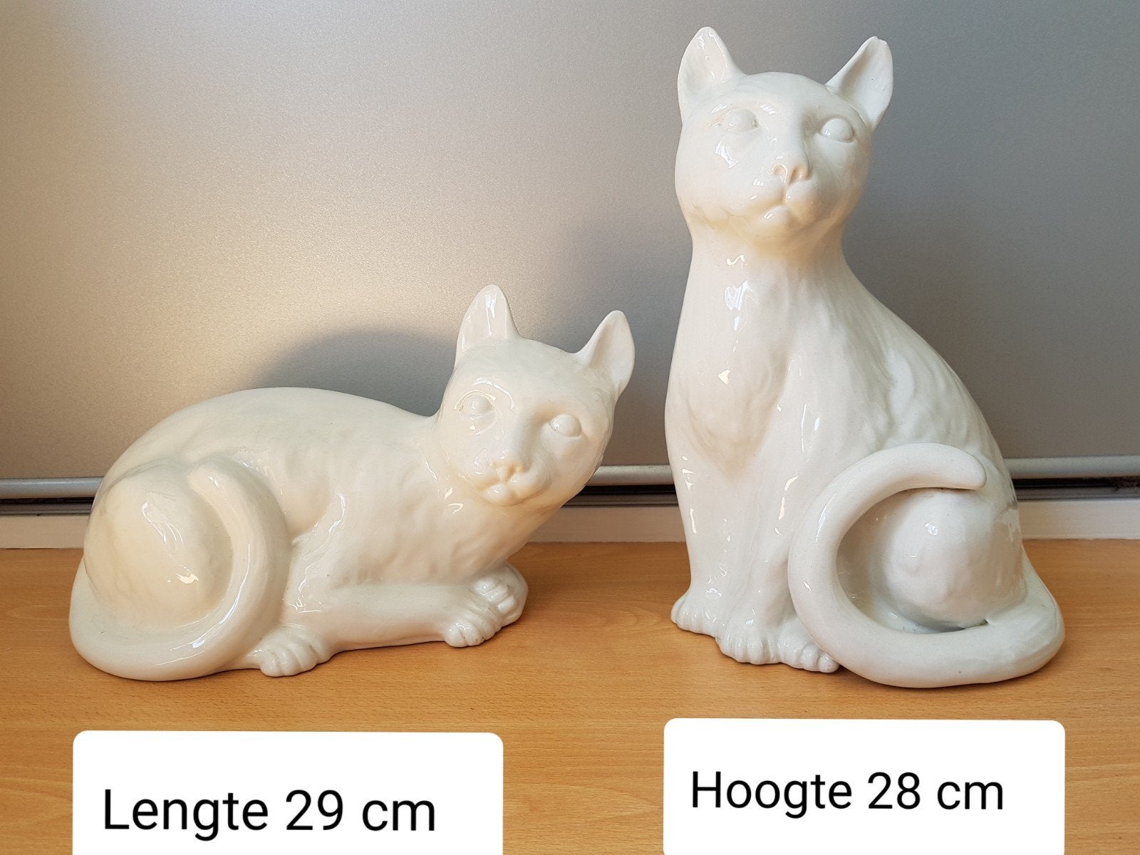 Vintage beeelden kat / poes / kattenbeelden / poezenbeelden., Antiek en Kunst, Antiek | Porselein, Ophalen of Verzenden