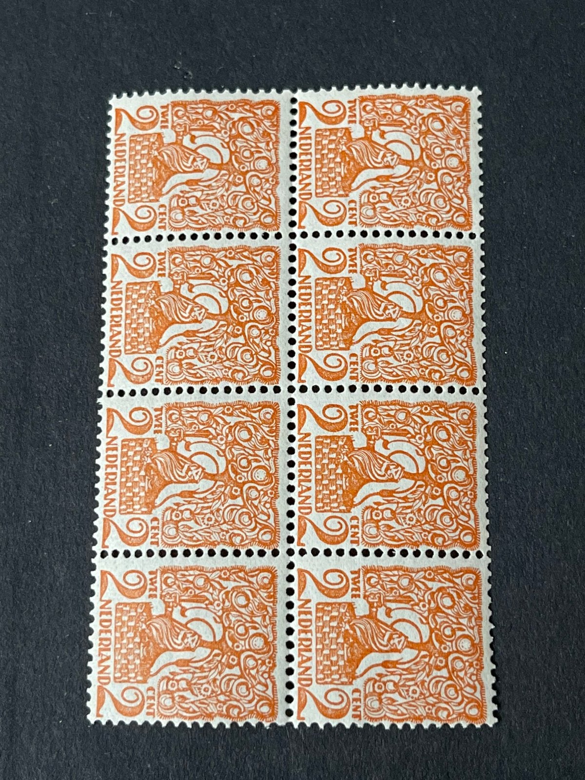 Plaatfout 111PM2 postfris in blok van 8 originele gom, Ophalen of Verzenden, T/m 1940, Postfris