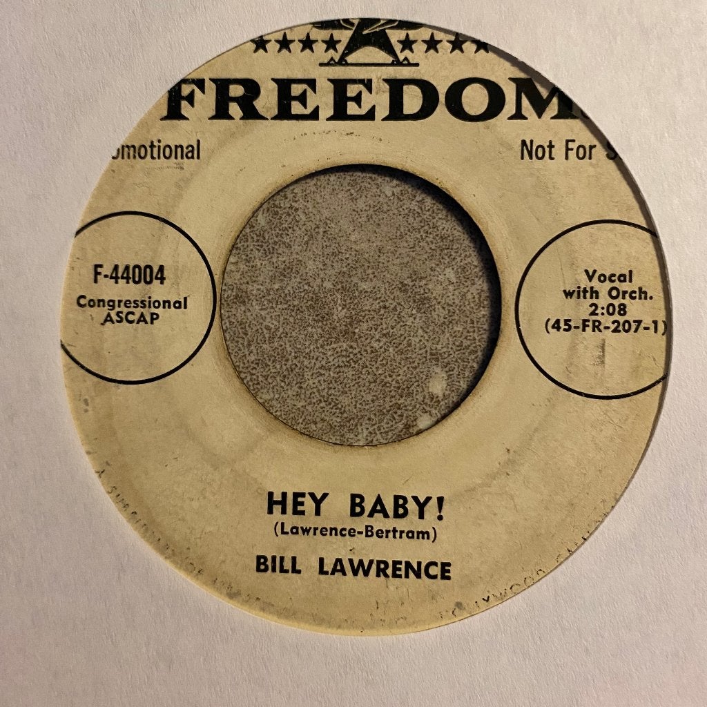 Rockabilly: Bill Lawrence: Hey Baby promo orig, Gebruikt, Overige genres, 7 inch, Ophalen of Verzenden
