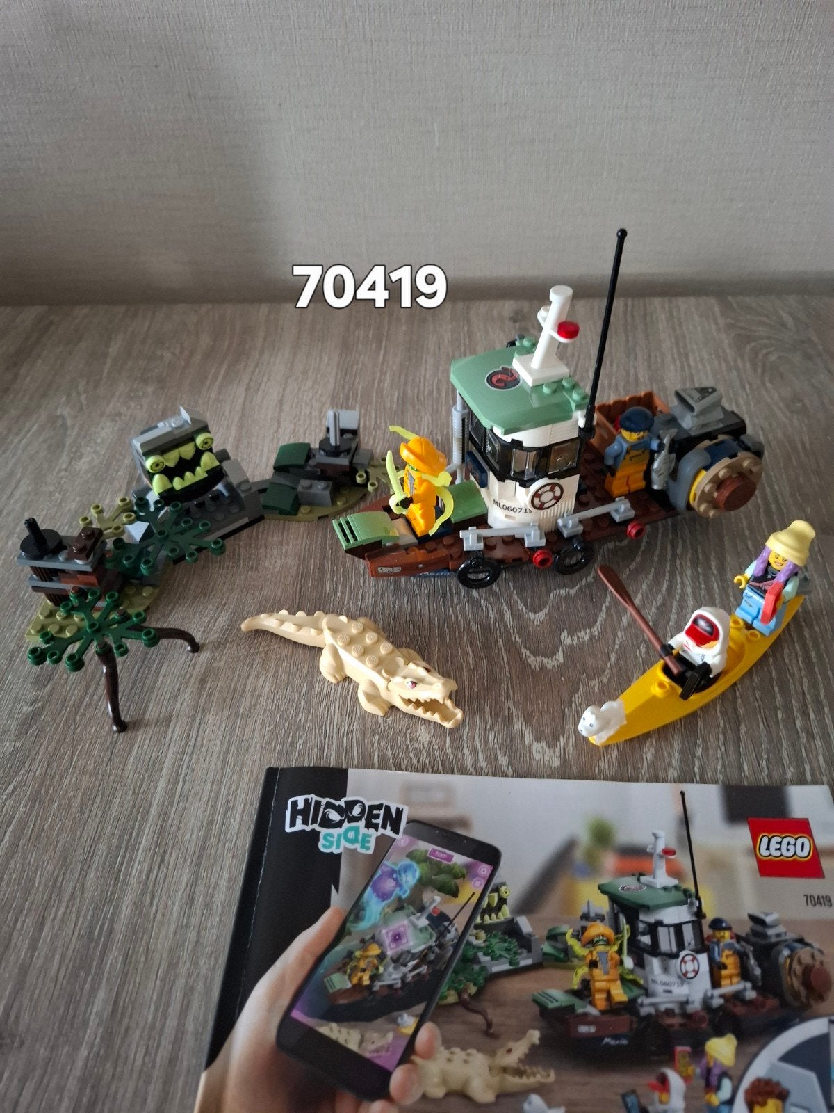 Lego Hidden Side 70419: Verlaten Garnalenboot, Gebruikt, Overige thema's, Lego, Ophalen of Verzenden