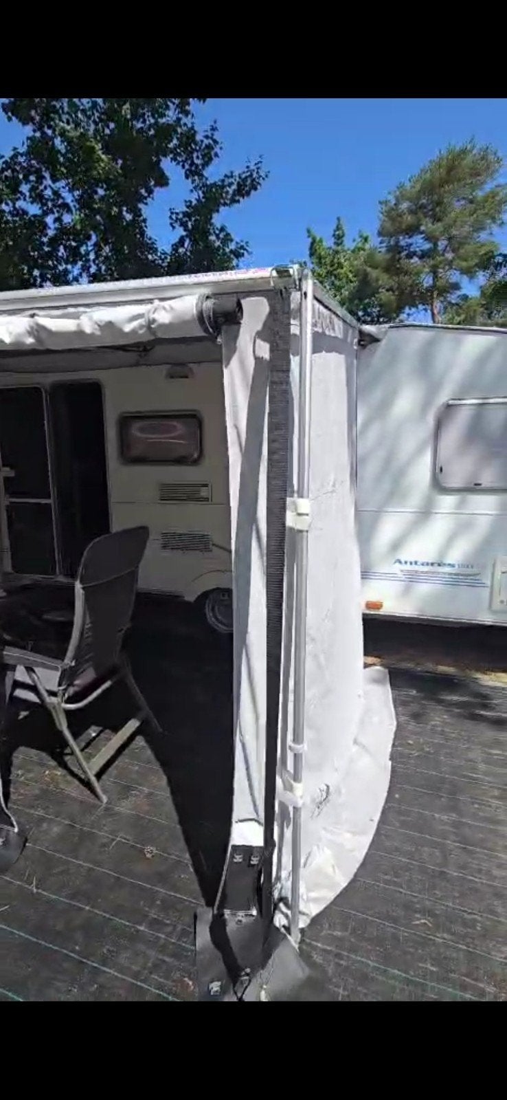 Fiamma zakluifel met bijpassende zijwanden en voorwand, Caravans en Kamperen, Caravan accessoires, Ophalen