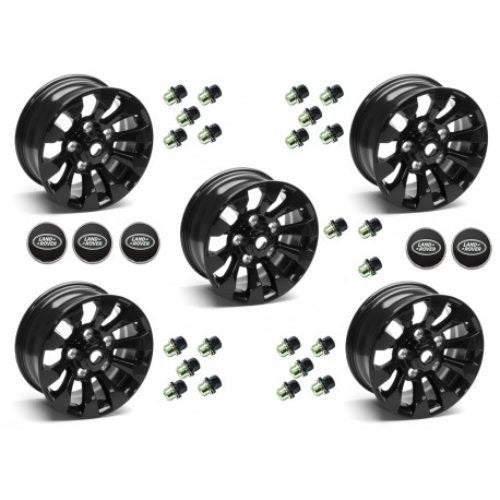 Set Saw Tooth Style 16x7 lichtmetalen velgen - Zwart, Ophalen, Nieuw