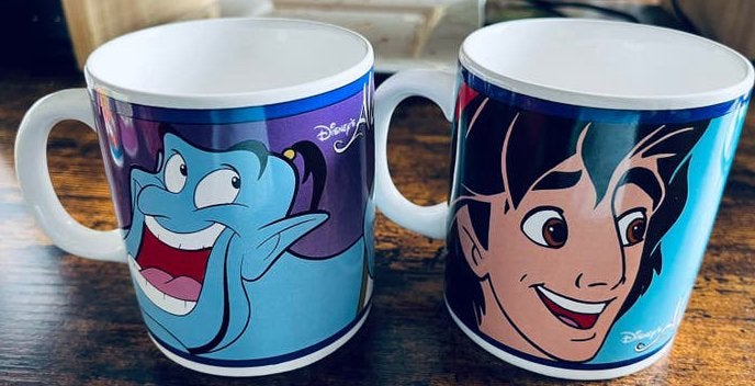 DISNEY ALADIN MOKKEN, Ophalen of Verzenden, Zo goed als nieuw, Servies