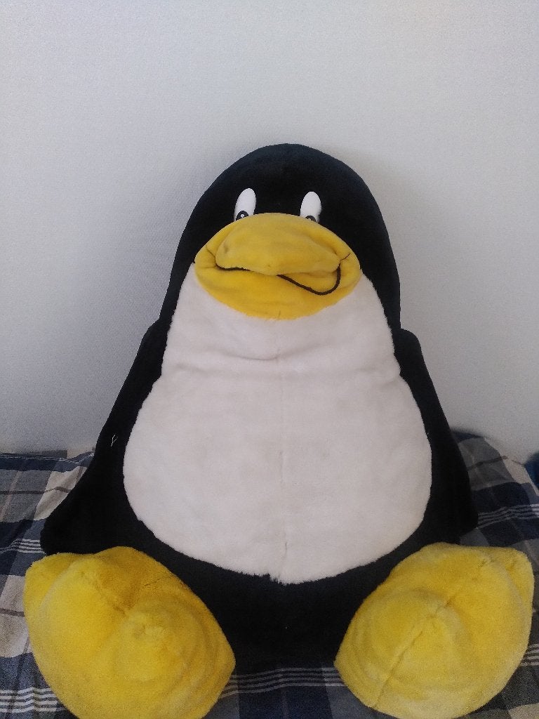 linux pinguin knuffel, Kinderen en Baby's, Speelgoed | Knuffels en Pluche, Ophalen, Pinguïn, Gebruikt, Overige merken
