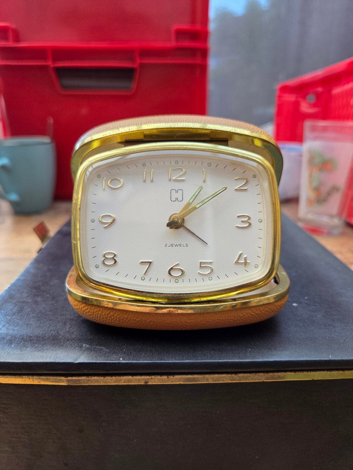 vintage retro reiswekker, wekker 2 Jewels Hema, Ophalen