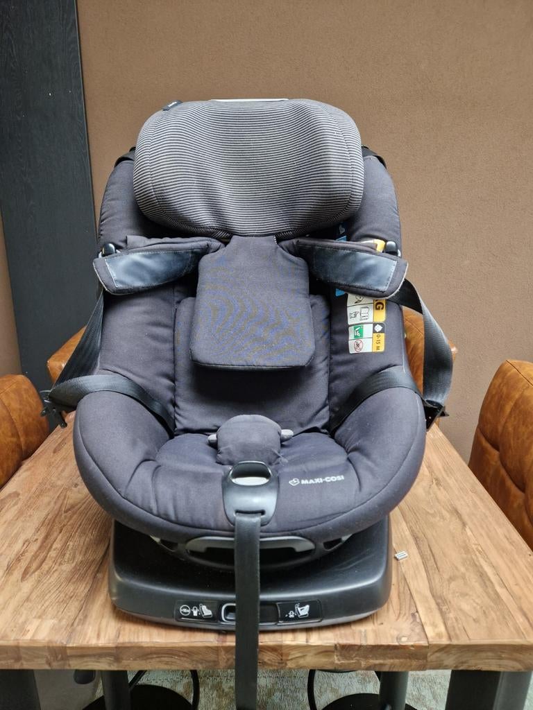 Maxi cosi axissfix 360 i size denim incl. newborn set, Kinderen en Baby's, Autostoeltjes, Gebruikt, Maxi-Cosi, 9 t/m 18 kg, Isofix