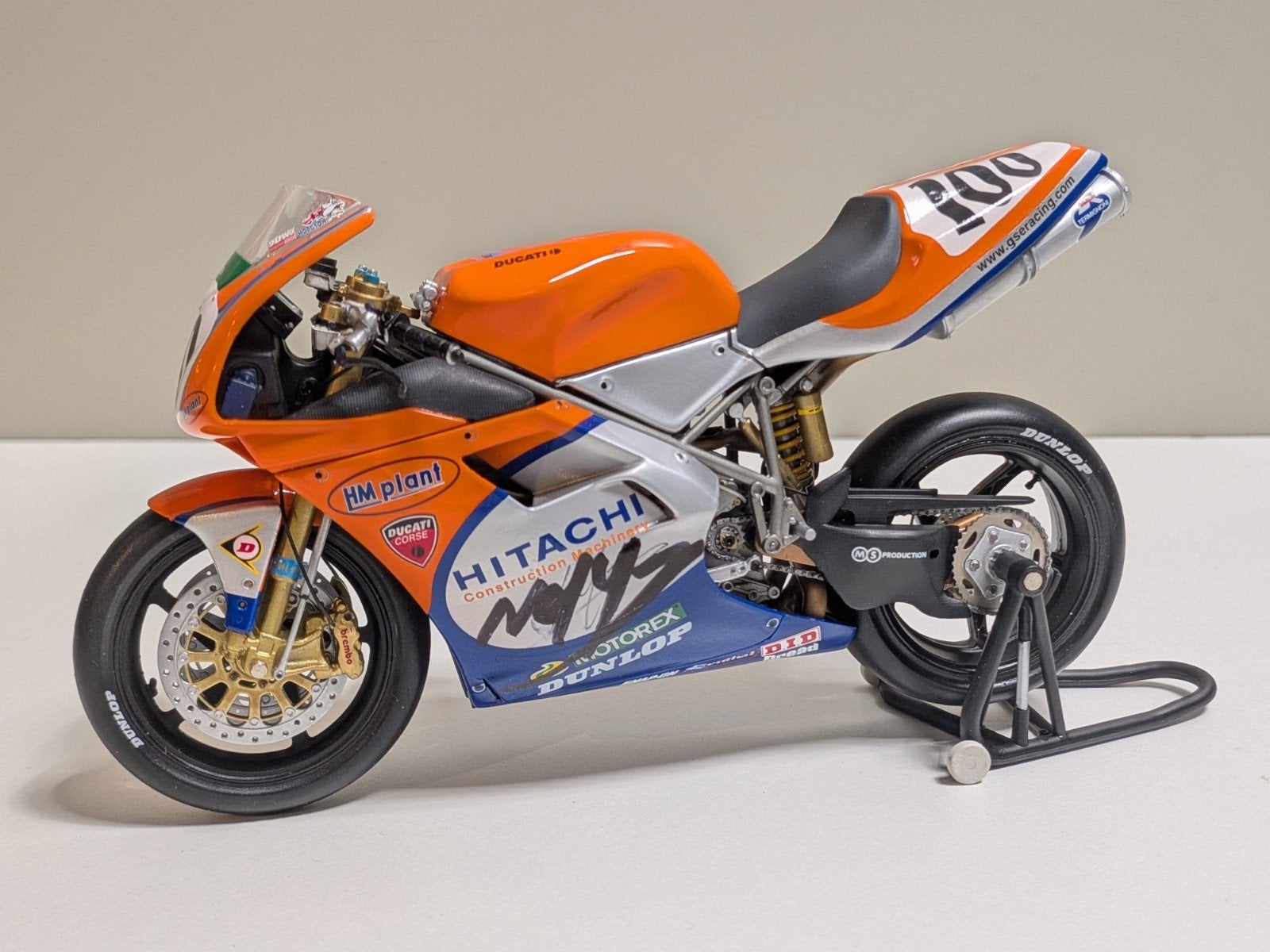 Minichamps: Ducati 996 RS - Neil Hodgson - WSBK 2001, Ophalen of Verzenden, Zo goed als nieuw, 1:9 t/m 1:12, Motor