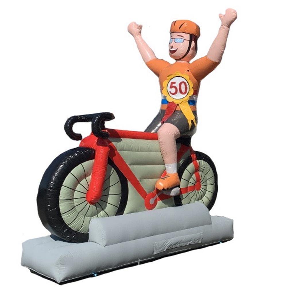 abraham wielrenner fietster feestpop opblaasbaar te huur, Ophalen of Verzenden, Zo goed als nieuw, Abraham of Sarah