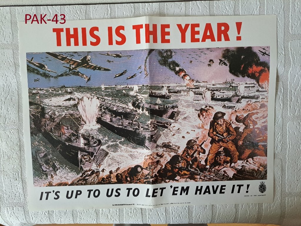 Pakket nr 43 De oorlogskranten met 4x 1944 + poster 42x56cm, Boeken, Ophalen of Verzenden, Tweede Wereldoorlog, Zo goed als nieuw
