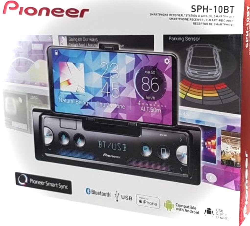 Pioneer SPH-10BT autoradio met bluetooth functie bijna nieuw, Ophalen of Verzenden, Zo goed als nieuw