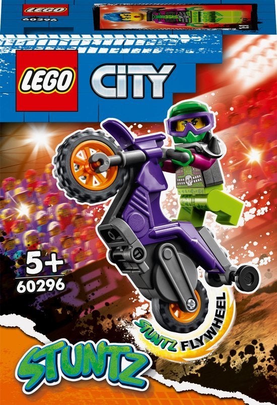 Lego 60296 City Stuntz Wheelie Stuntmotor nieuw sealed, Ophalen, City, Nieuw, Complete set