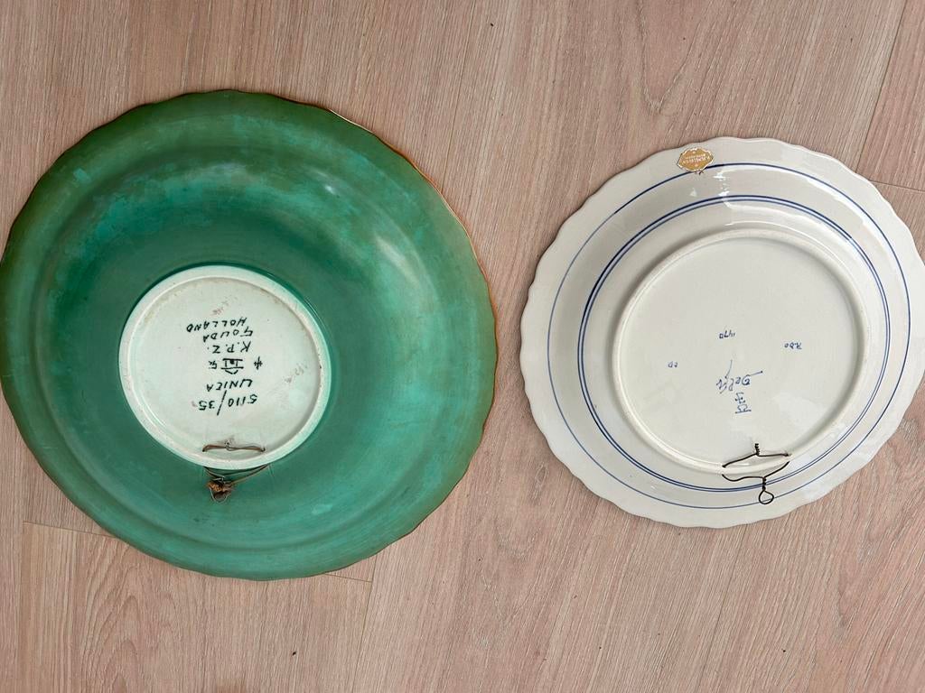Set van 4 Delfts Blauwe Wandborden - Handgeschilderd, Ophalen of Verzenden