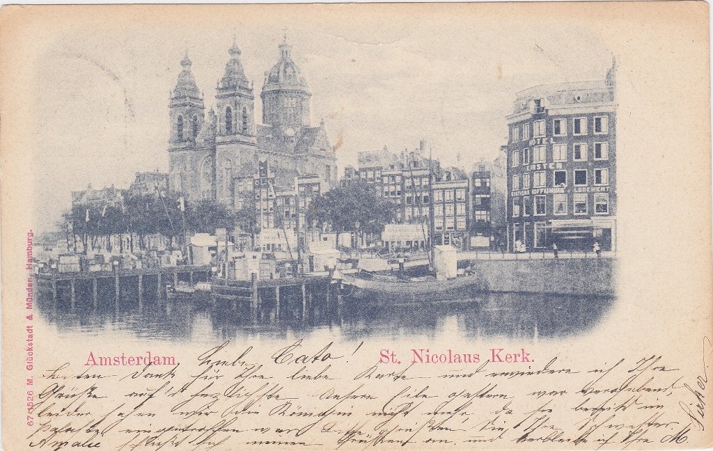 Oude ansichtkaarten van Amsterdam., Ophalen of Verzenden, Envelop