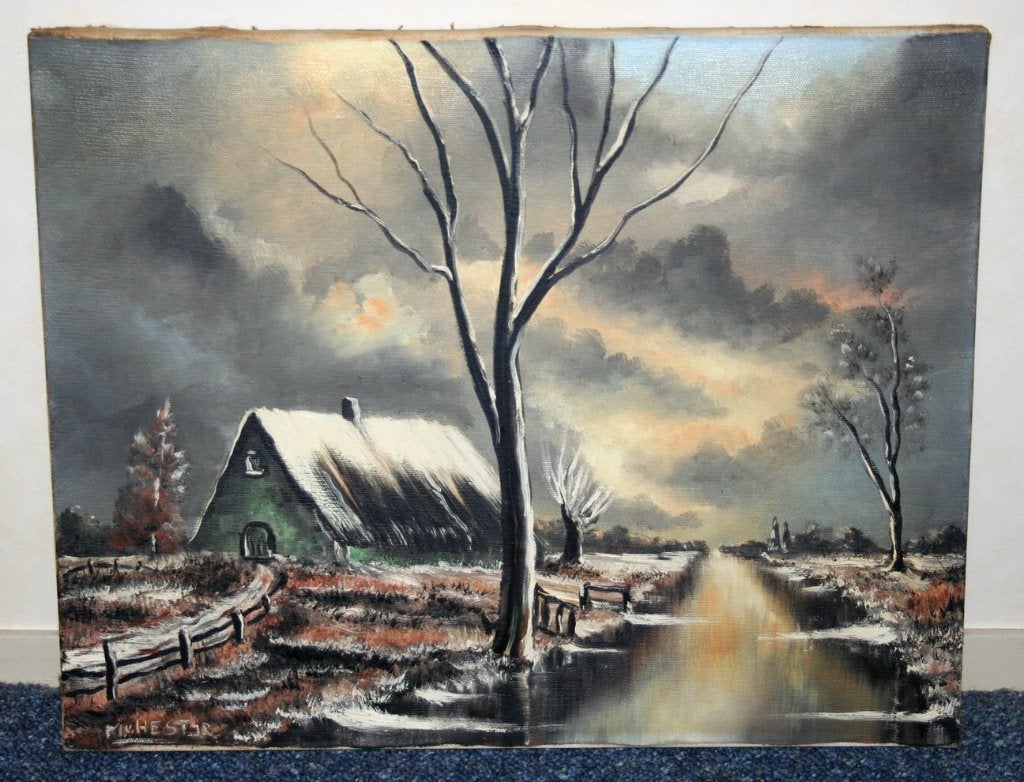 Schilderij zonder lijst, landschap (nr 2), Martijn vn Hest, Ophalen