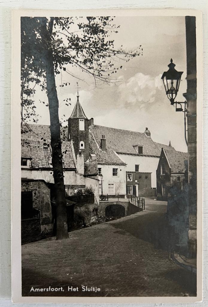 Oude Ansichtkaart - Amersfoort - Het Sluisje, Ophalen of Verzenden, 1940 tot 1960, Gelopen, Utrecht