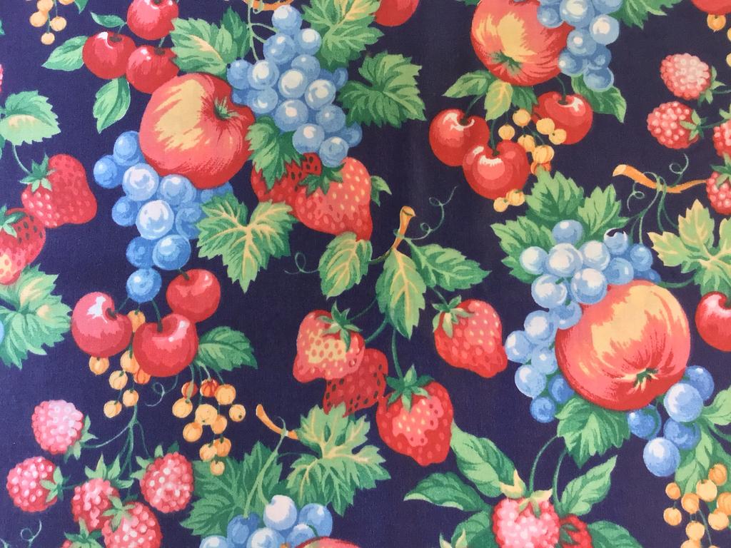 Concord Joan Kessler fruit patchwork quilt lap stof 160 cm, Blauw, Nieuw, Ophalen of Verzenden, 30 tot 120 cm