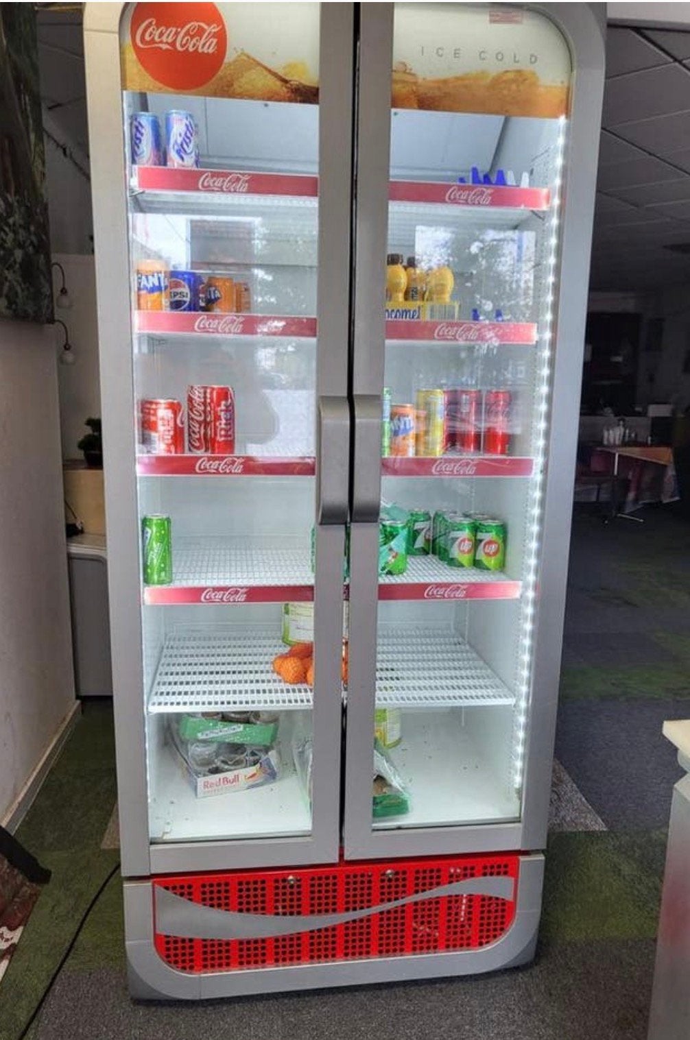 Coca Cola koelkast met glazen deuren, Ophalen, 200 liter of meer, 60 cm of meer, 160 cm of meer