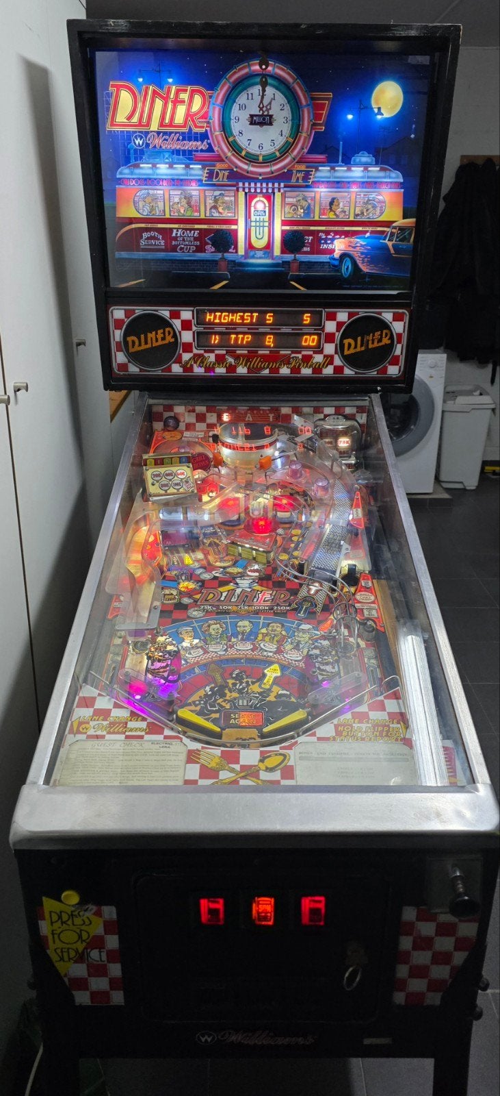 Diner Flipperkast RUIL/VERKOOP, Ophalen, Gebruikt, Elektronisch, Williams