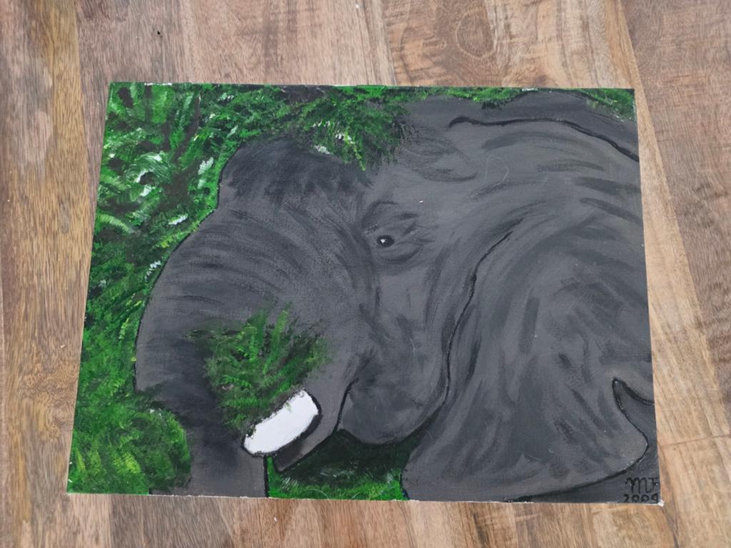 Schilderij olifant, Ophalen of Verzenden