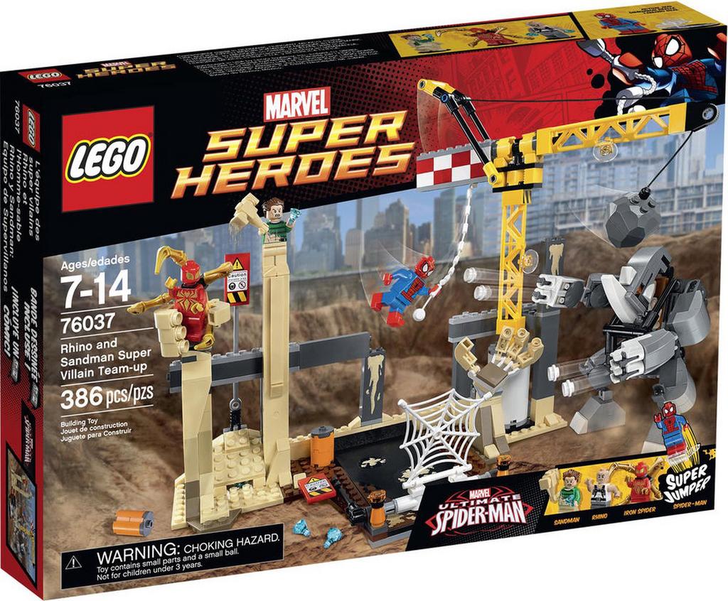LEGO Ⓜ️arvel Spiderman 🕷️ vs Rhino + Sandman 76037 - NIEUW!, Ophalen of Verzenden, Nieuw, Complete set, Lego
