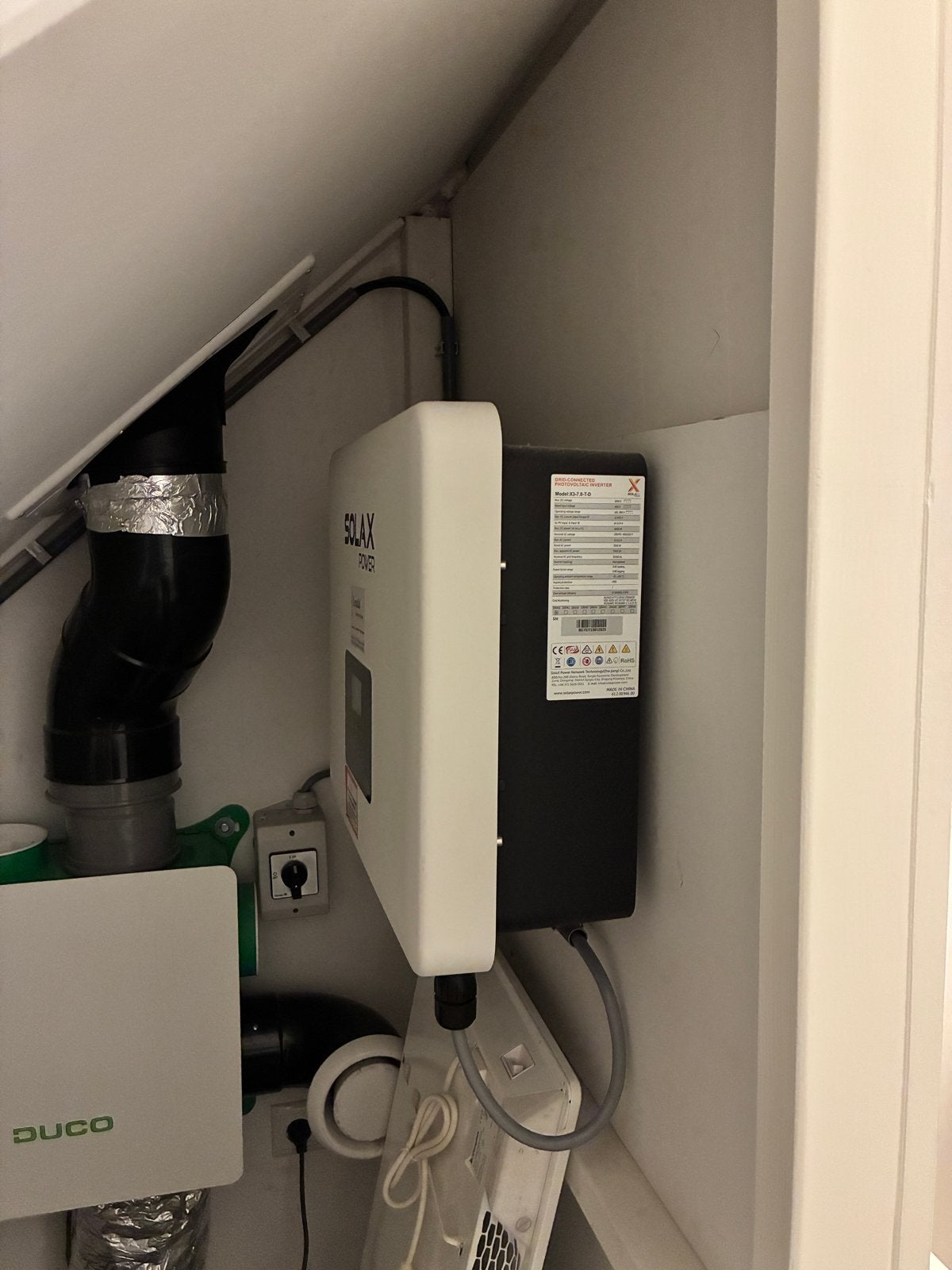 Solax X3-7.0-T-D omvormer voor zonnepanelen, Ophalen, Gebruikt, Overige typen, 200 wattpiek of meer