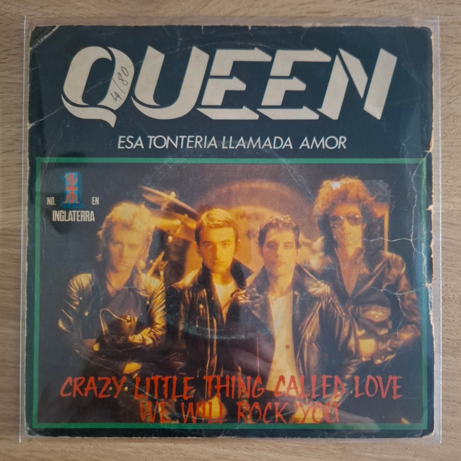 Queen single Spaanse persing Crazy Little Thing Called Love, Cd's en Dvd's, Gebruikt, 7 inch, Ophalen of Verzenden, Pop
