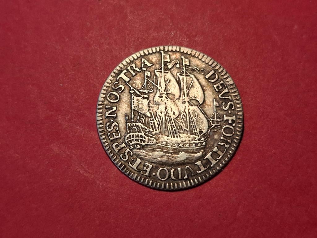 Scheepjesschelling 1678 Enkhuizen, Postzegels en Munten, Munten | Nederland, Vóór koninkrijk, Zilver, Losse munt, Overige waardes
