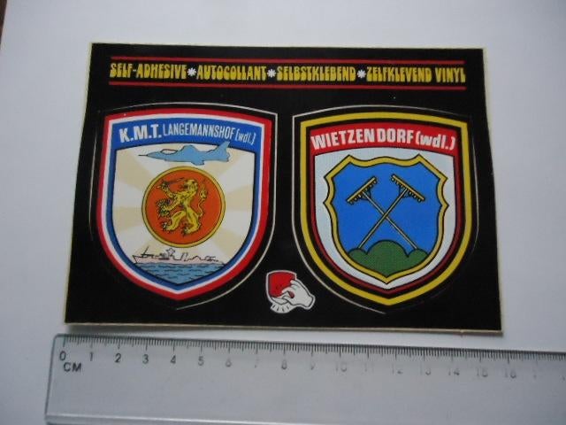 sticker oud Leger dienstplicht dienst wietzendorf west duits, Verzenden, Zo goed als nieuw, Bedrijf of Vereniging