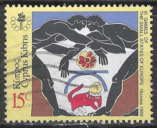Cyprus 1989 - Yvert 710 - Worstelaars (ST), Verzenden, Overige landen, Gestempeld