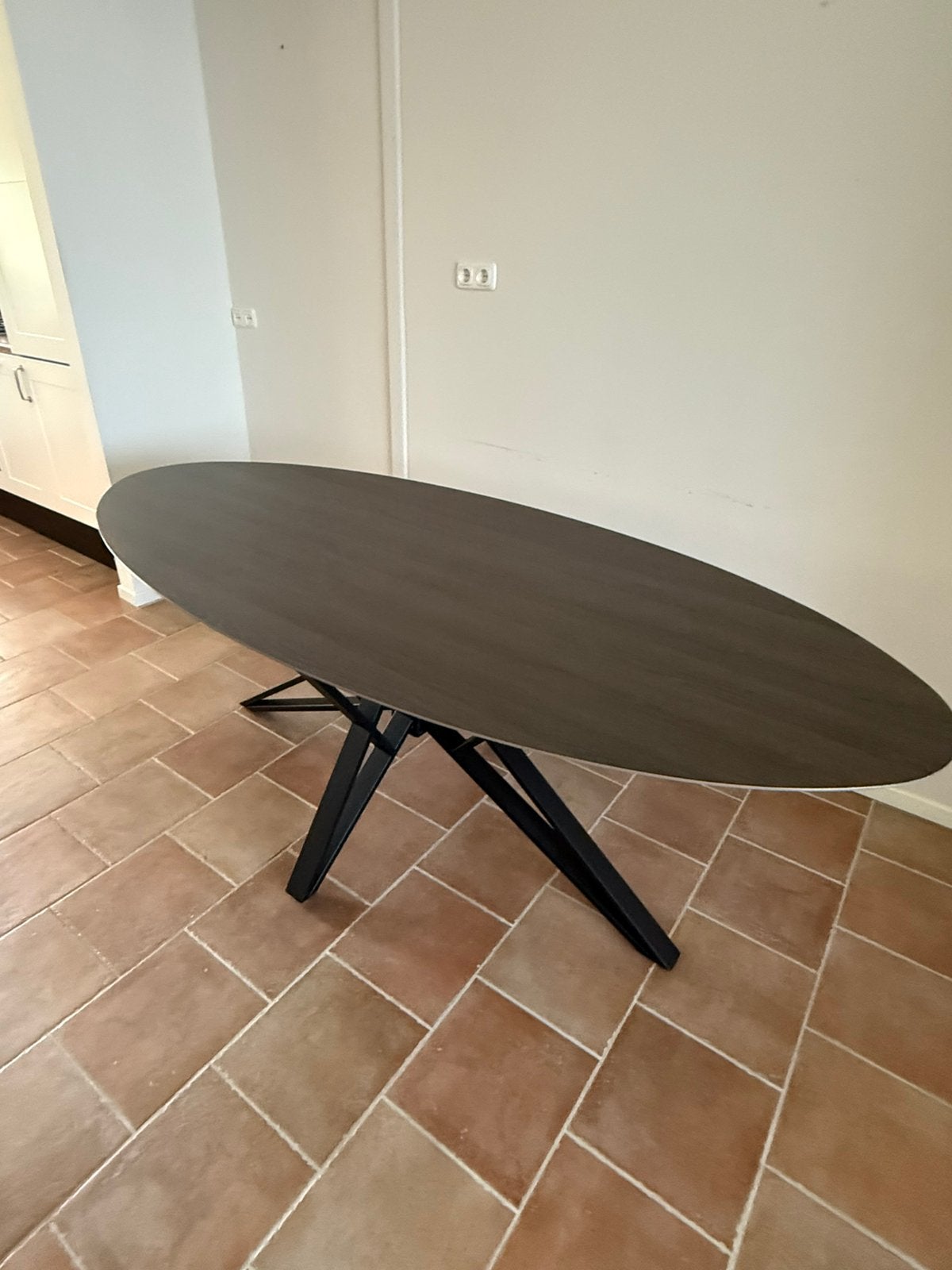 Zgan eetkamer tafel 220 cm, Ophalen, 100 tot 150 cm, Industrieel landelijk, 200 cm of meer