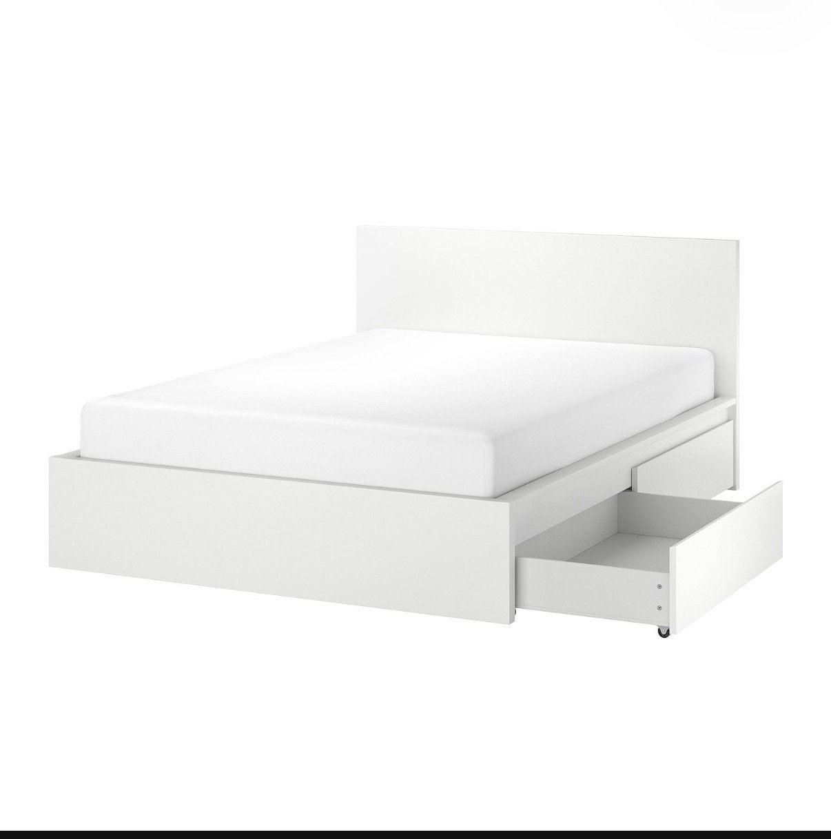 Malm bed IKEA, Ophalen, Wit, Tweepersoons, Zo goed als nieuw